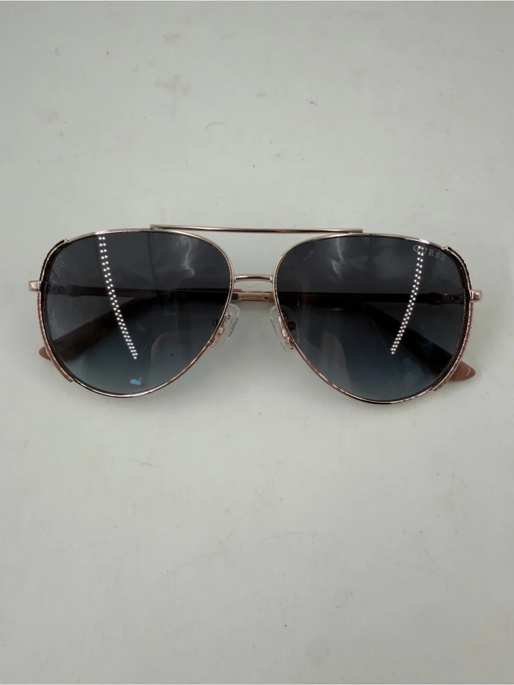 Guess Women’s GU00193 32B Gold Aviator Sunglasses Gradient Brown Lens 58-12 140
